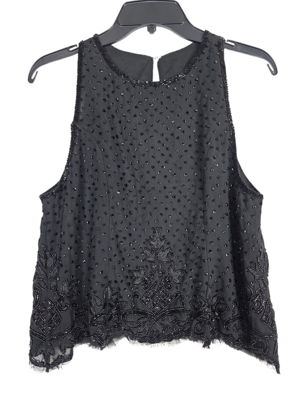 Costa Blanca Embellished Raw edges Sleeveless Top